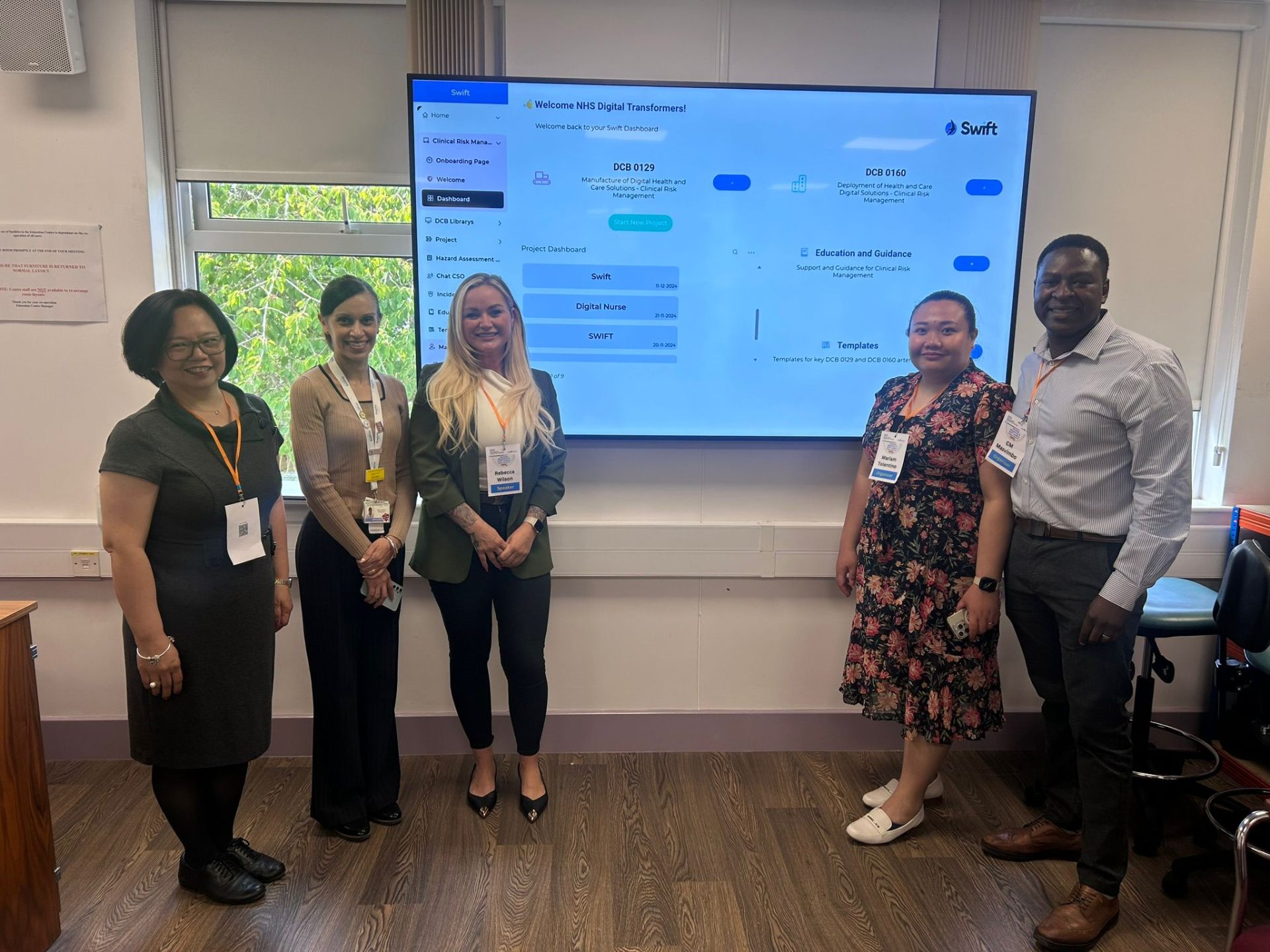 Swift dashboard demo with NHS digital transformers
