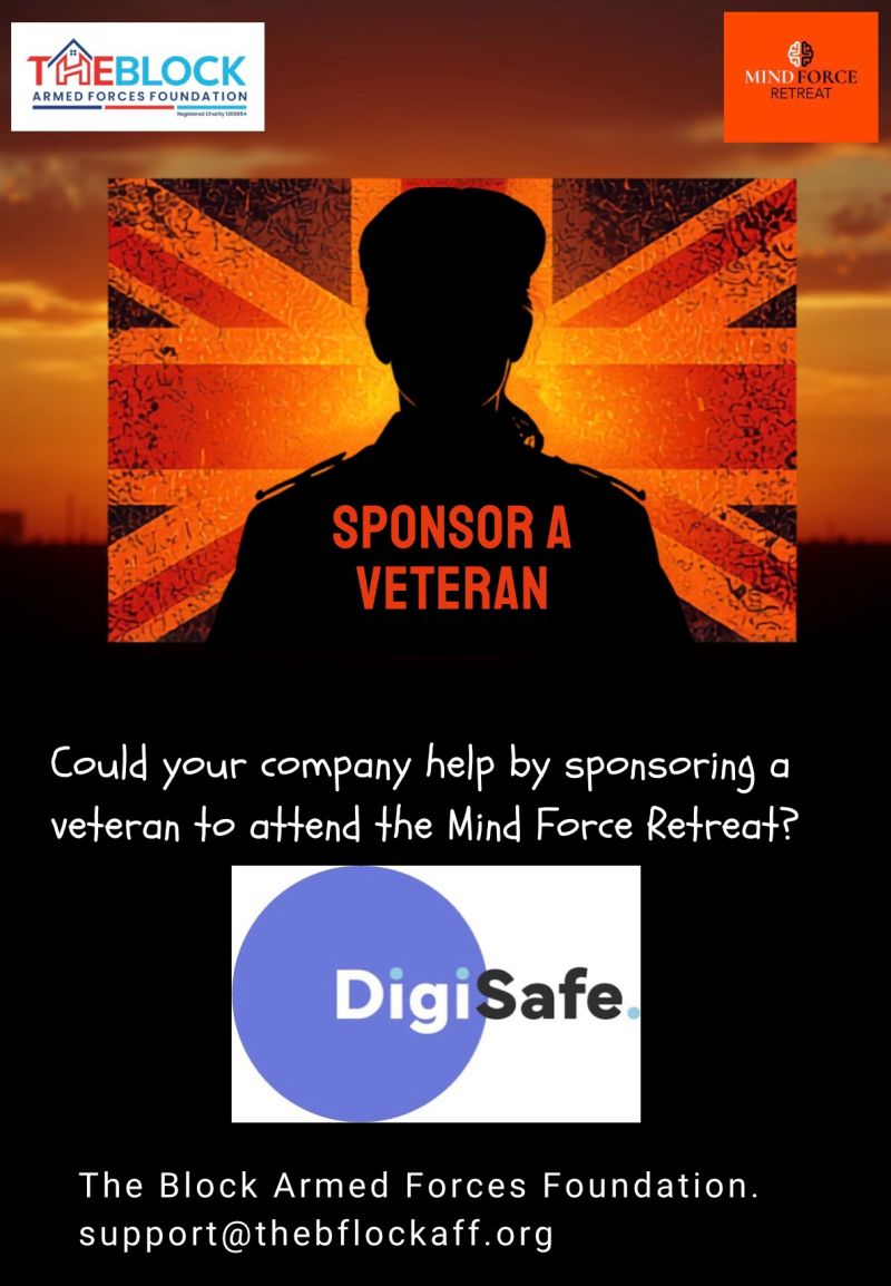 Sponsor a veteran — Mind Force Retreat and The Block Armed Forces Foundation, featuring DigiSafe